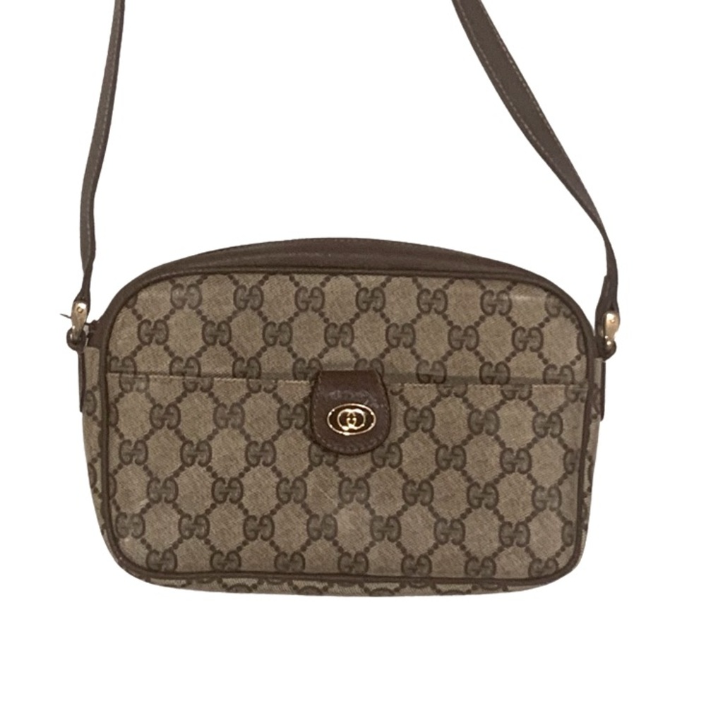 💜Authentic Vintage Gucci Monogram Shoulder Crossbody Bag